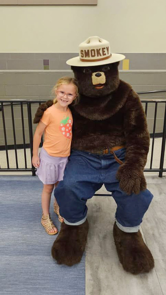 smokey with little girl