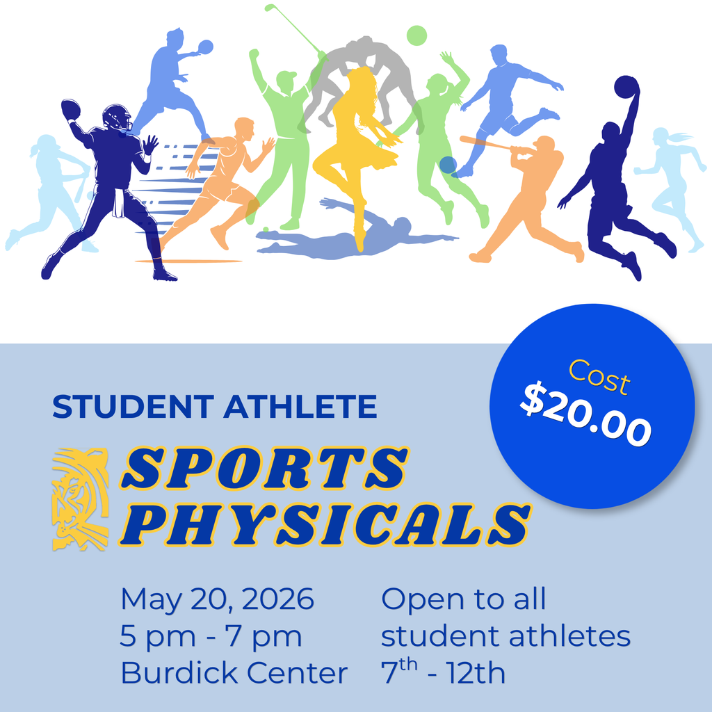 May 20 athletic physicals cost 20.00