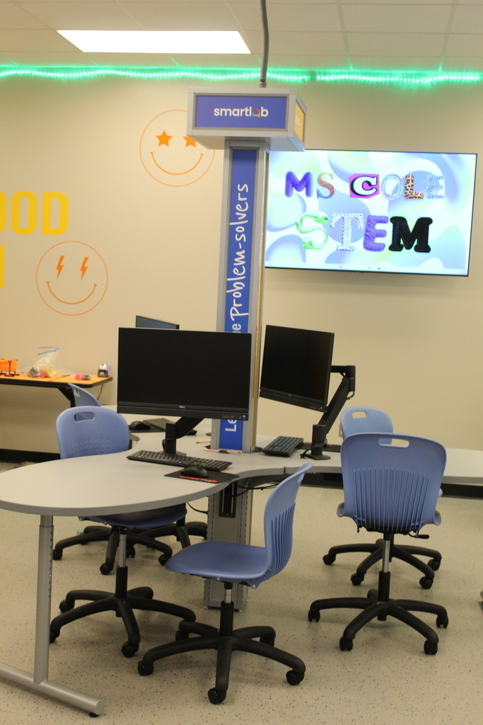 table and chairs in lab