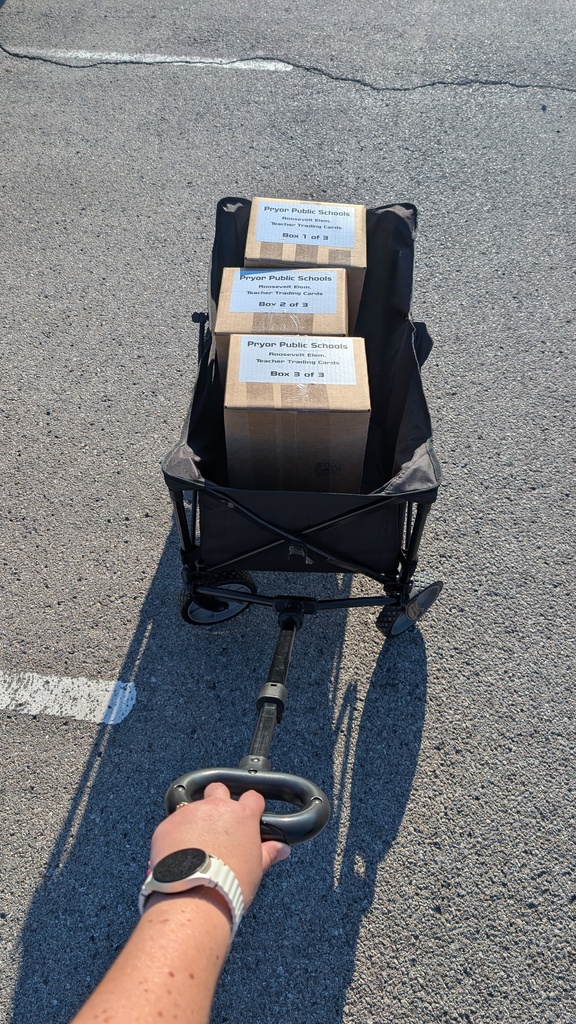 boxes of cards in a wagon