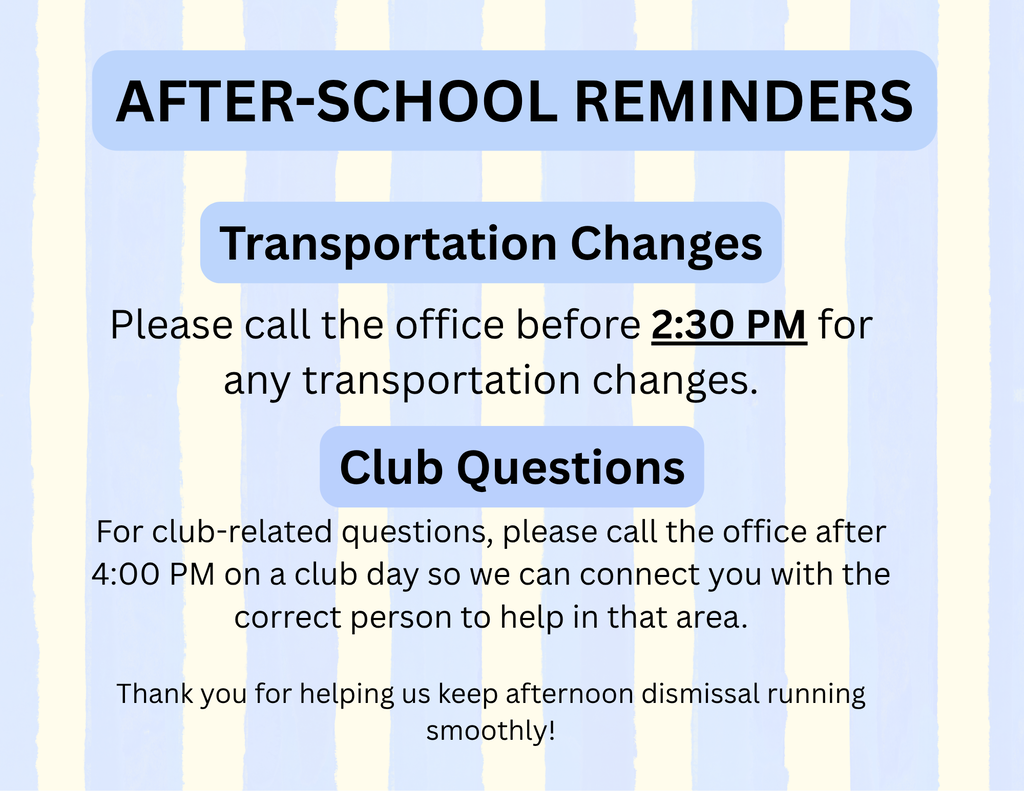 graphic explaining After school reminders