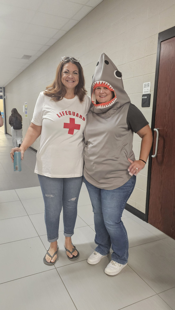 Life guard and shark