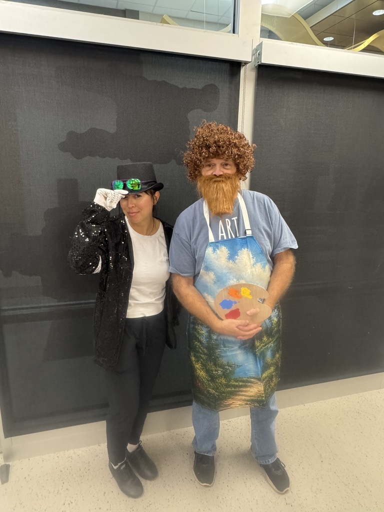 Two teachers in costume