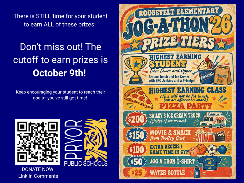 Graphics showing prizes and amounts to raise them