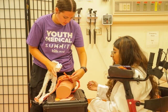 Girl learning health
