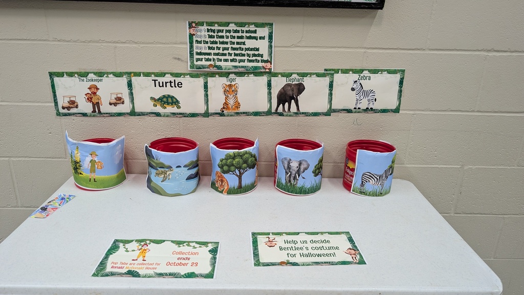 Close up of the collection table