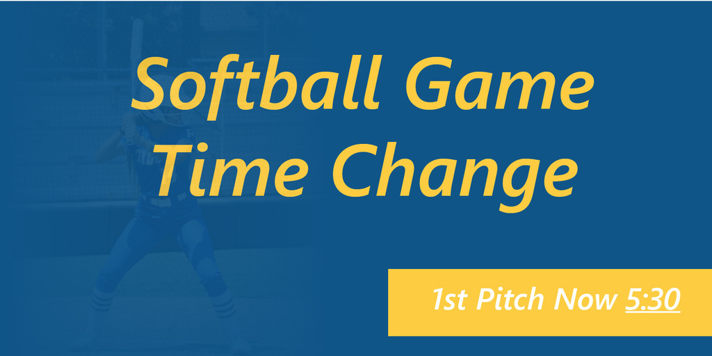 Softball Game Change to 530