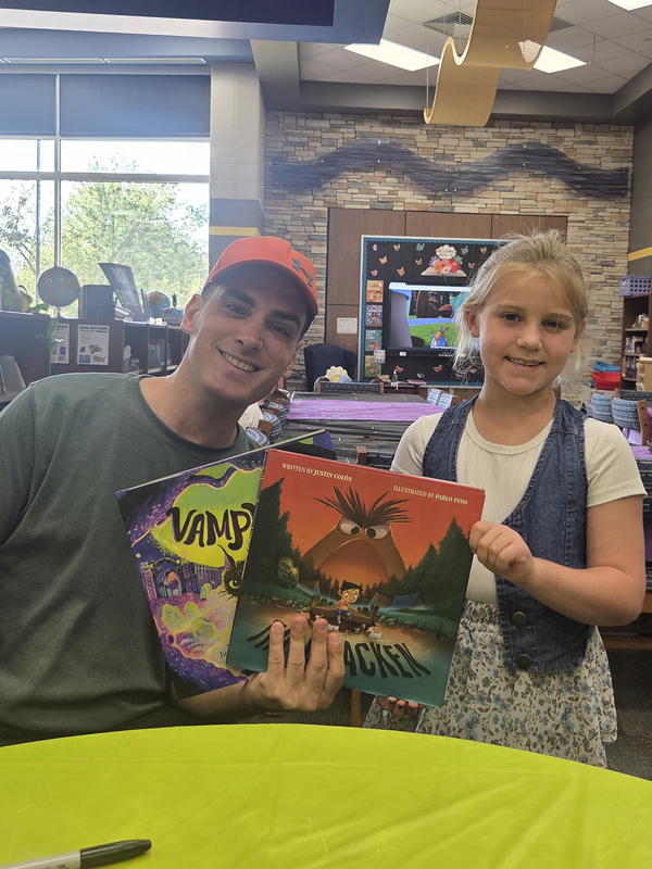 one student with author