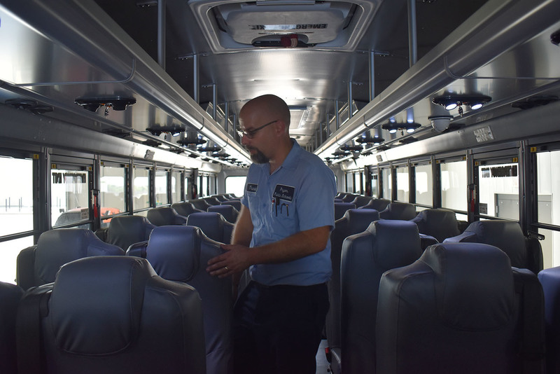 trevin on bus
