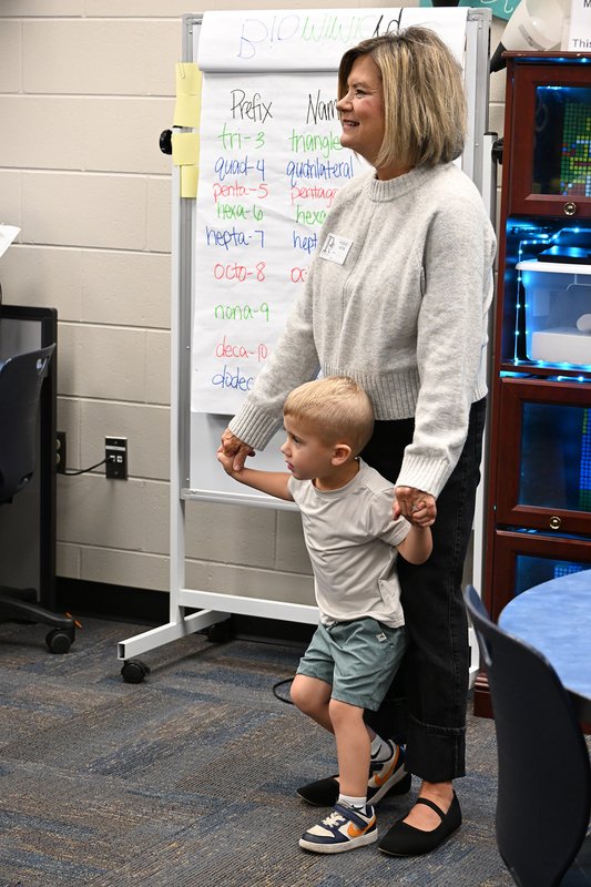 Mayes County rep with little boy