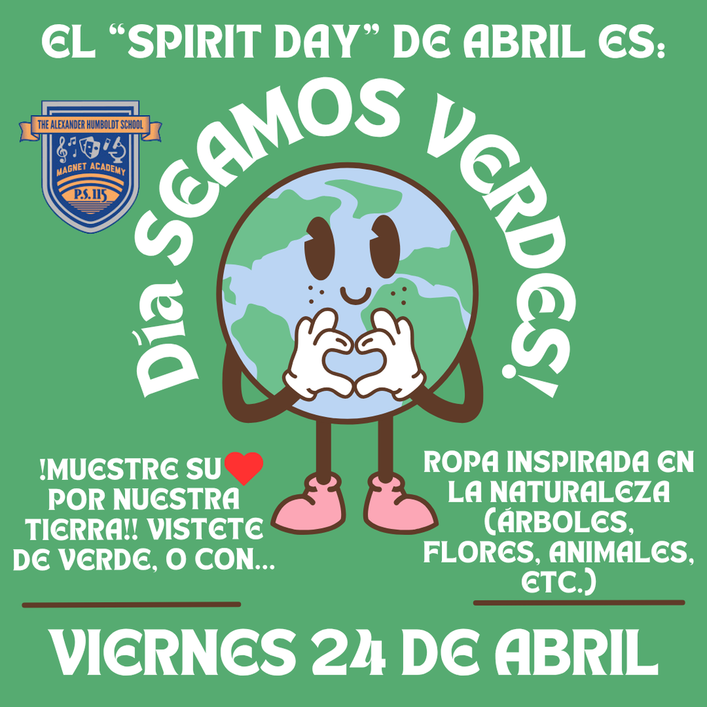 A smiling Earth with hands showing a "heart" symbol. Text is same as that in the post, but translated into Spanish.
