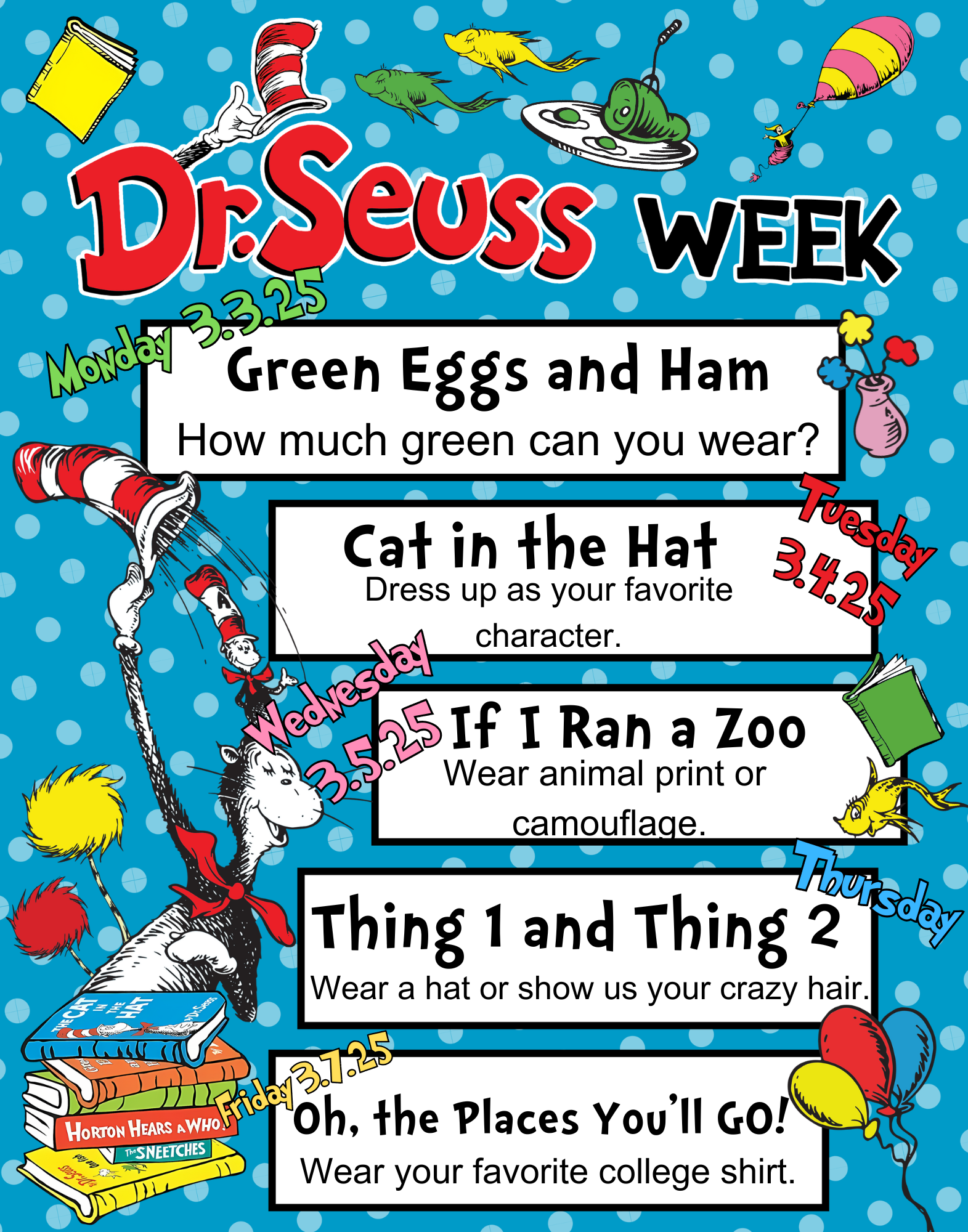 Read Across America/Dr. Seuss Dress Up Days | Tanglewood Elementary School