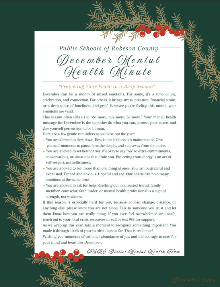 December Mental Health Minute