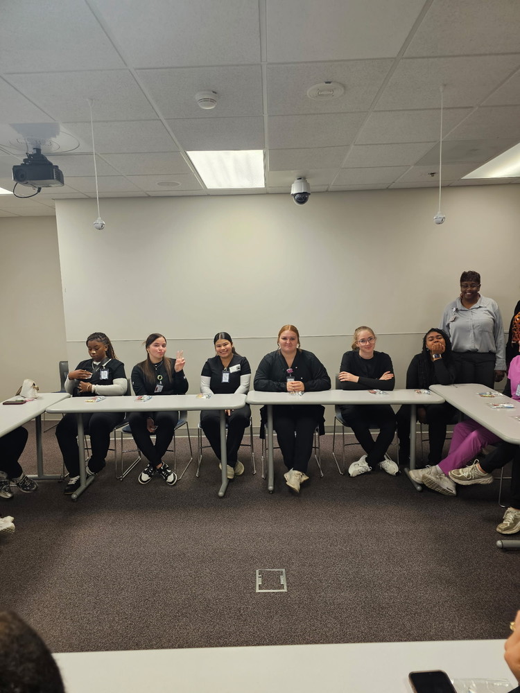 Student sitting at table