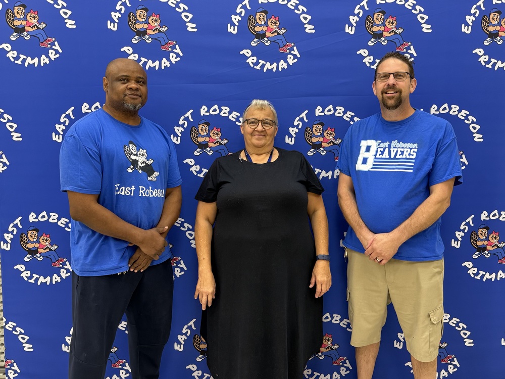 East Robeson would like to say Happy Custodian Day to Mr. Keith, Ms. Bonita, and Mr. Brian. Thanks for keep our school clean and fresh