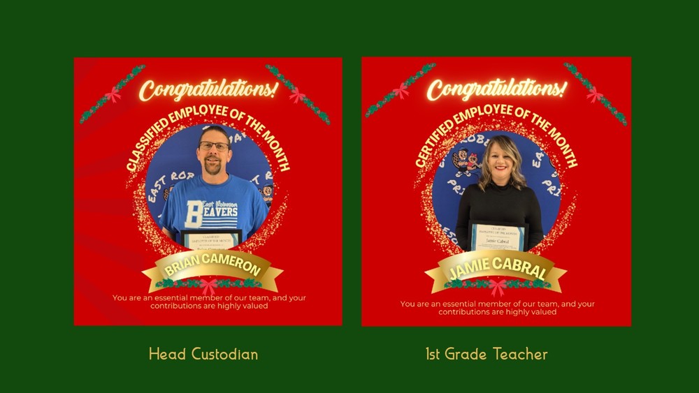 East Robeson Classified and Certified employee of the month for November
