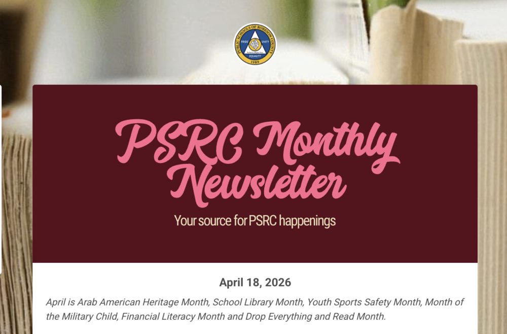 PSRC Monthly Newsletter:  April header