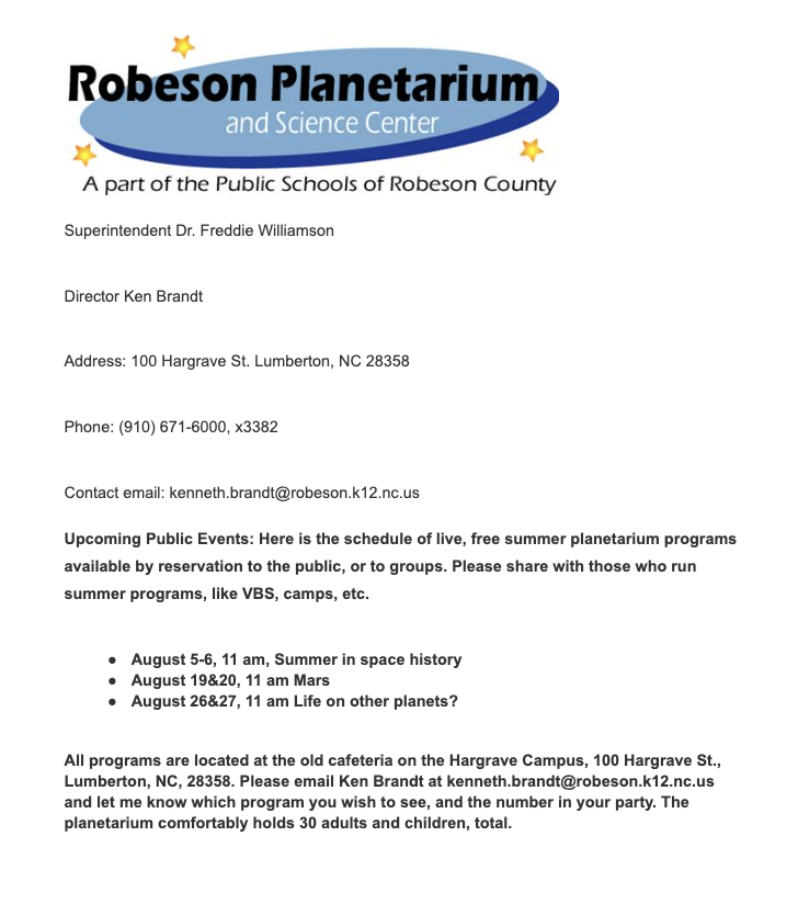 Robeson Planetarium
