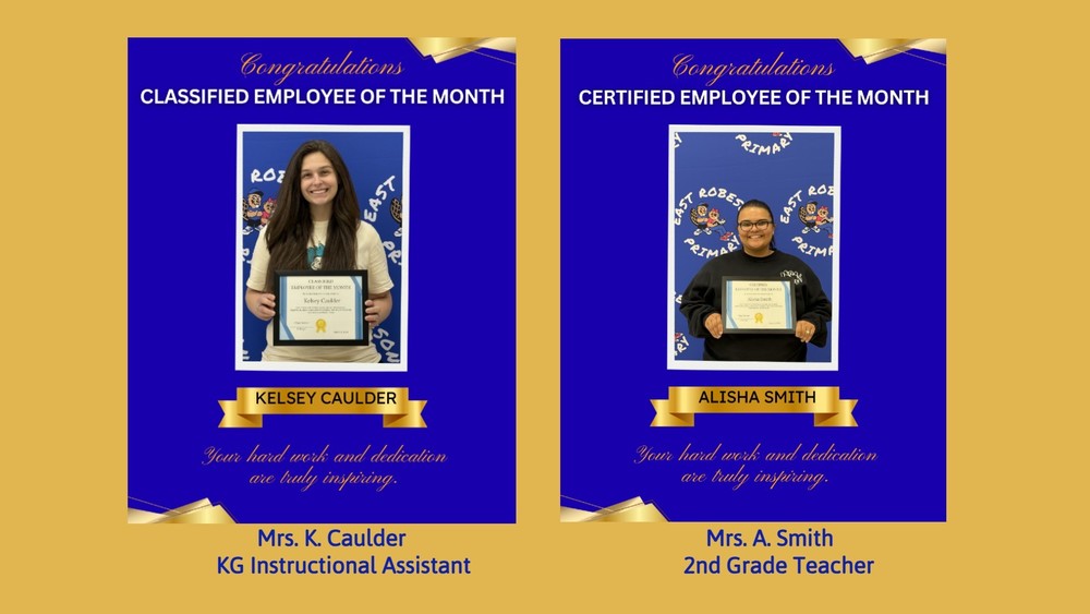 East Robeson Classified and Certified employee of the month for March