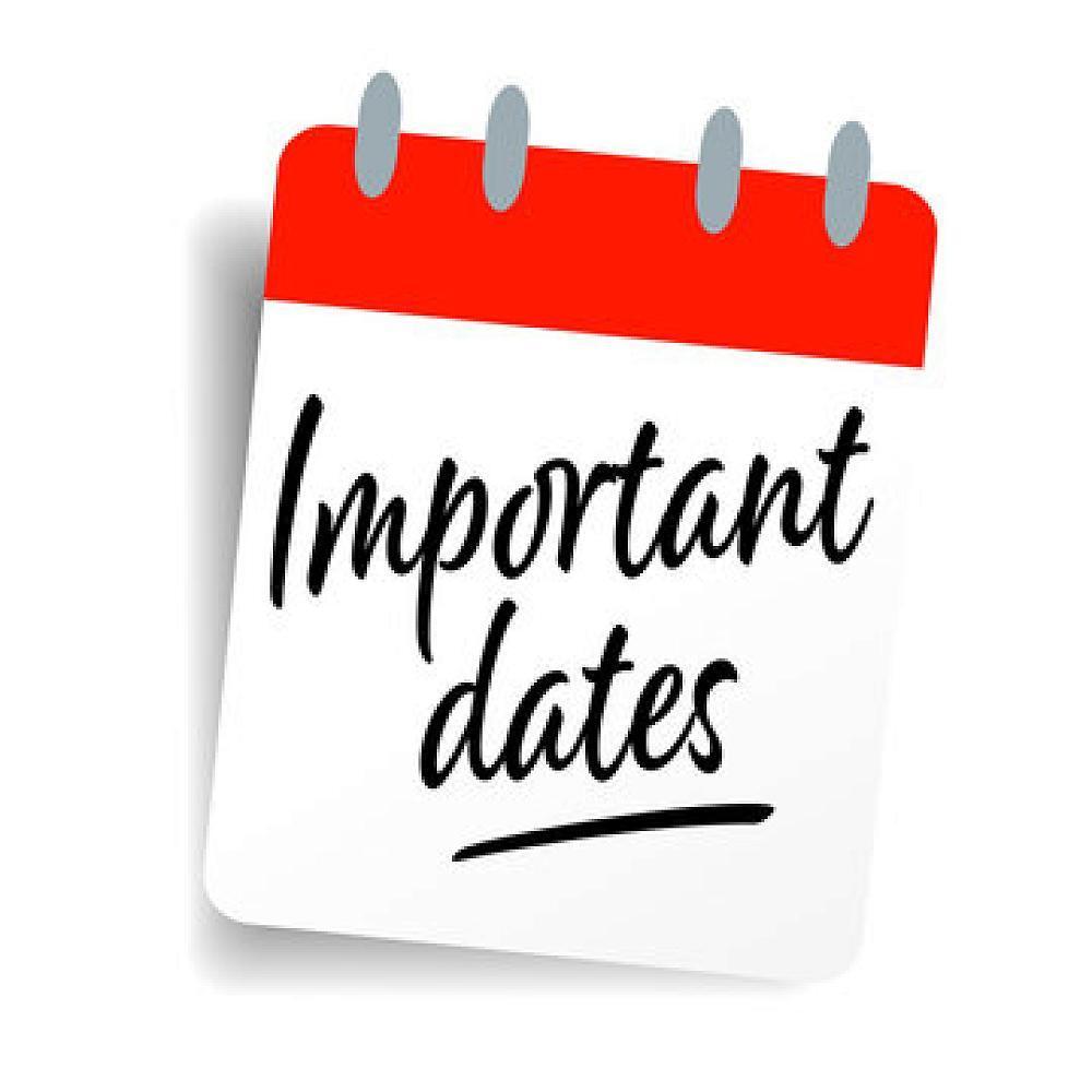 Important Dates graphic