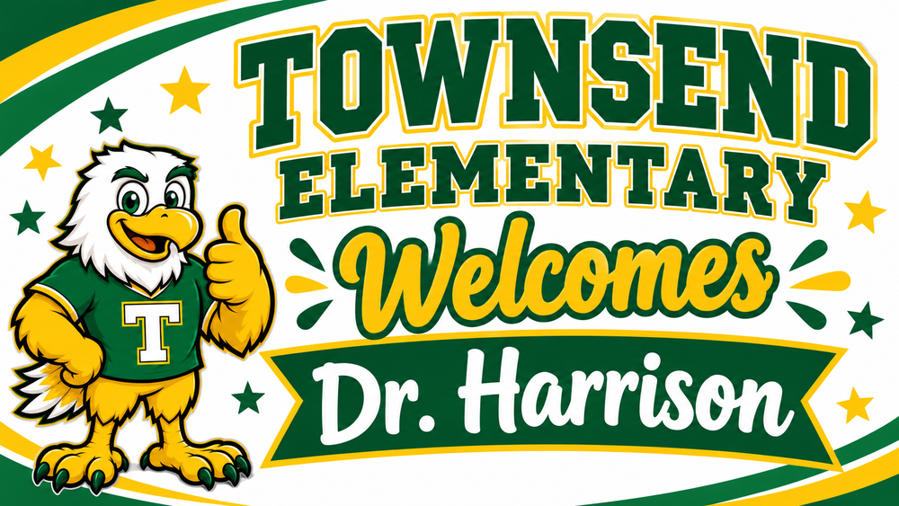 Townsend Eagle Welcomes Dr. Harrison, school mascot
