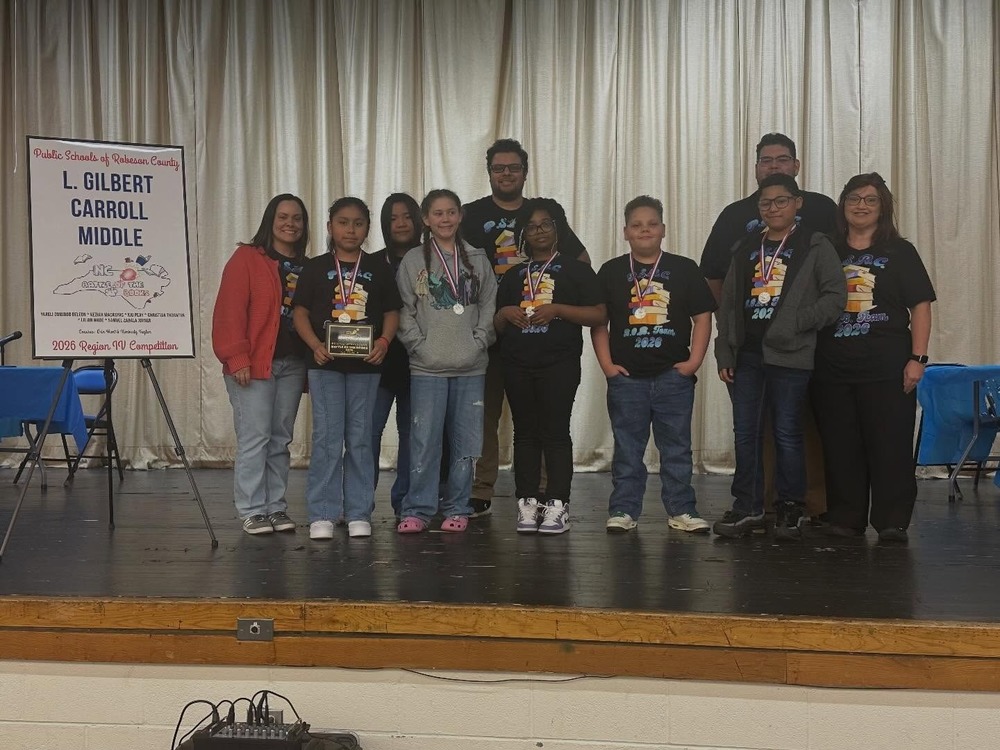 Carroll Middle School Battle of the Books Team