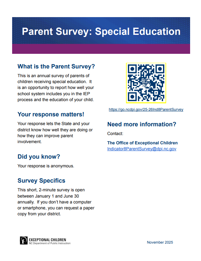 parent survey special education  flyer