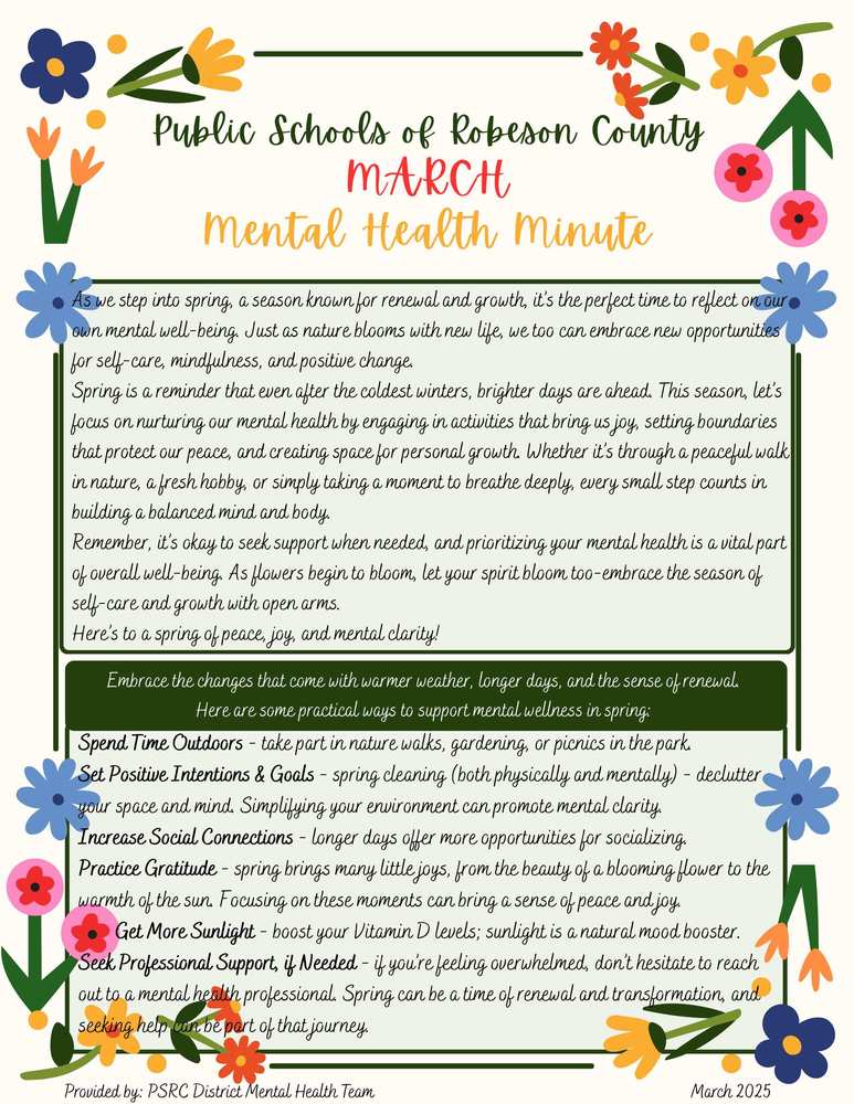PSRC Mental Health Minute
