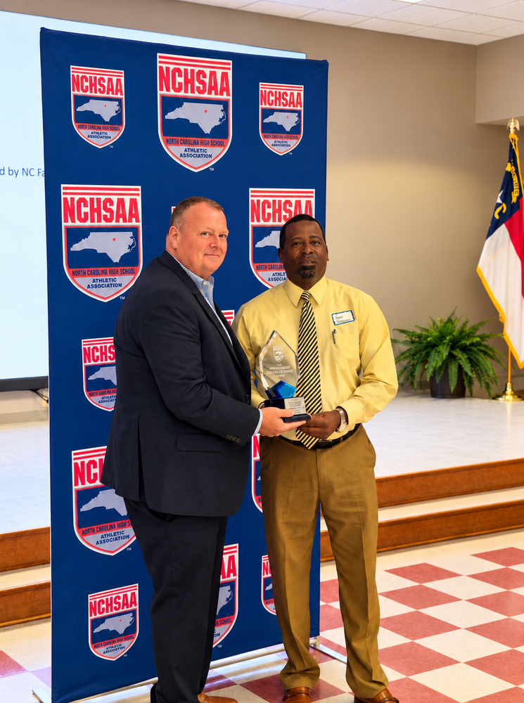 PSRC Athletic Director Glenn Patterson was honored on September 28, 2026, as the NCHSAA Region 4 recipient of the Charlie Adams Distinguished Service Award.