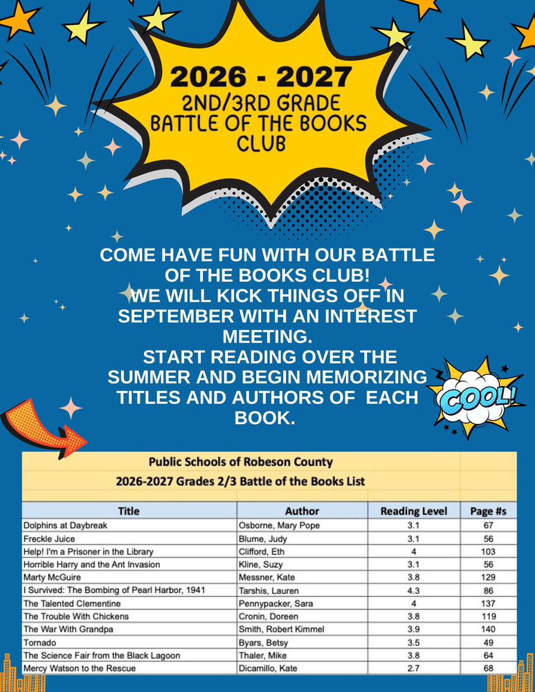 2026-2027 2nd/3rd Battle of the Books