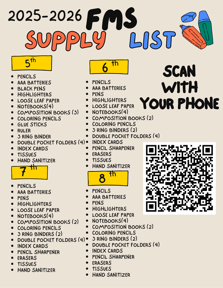 Supply list