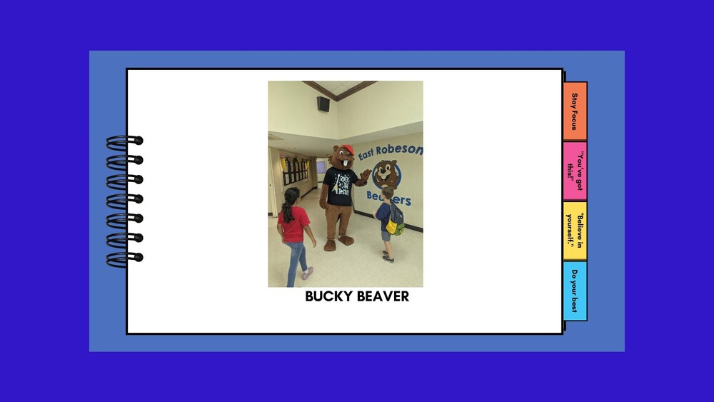 Bucky Beaver visit East Robeson Primary school to encourage our students for the EOG testing.