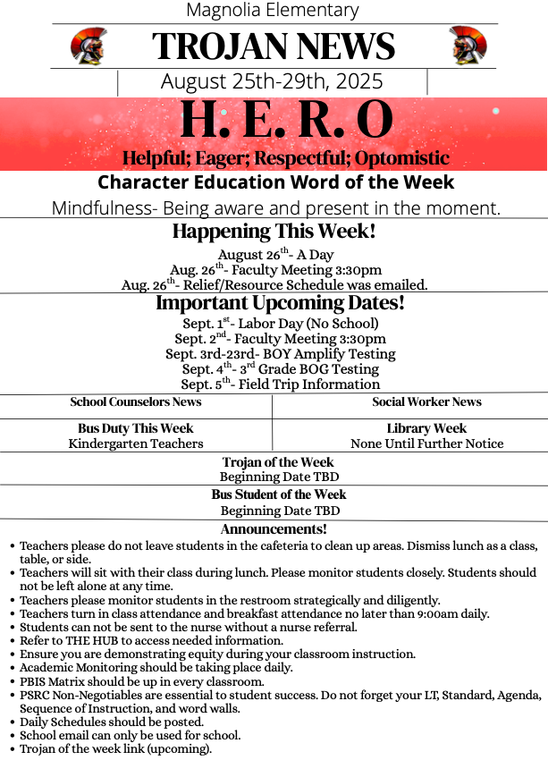 Weekly Newsletter