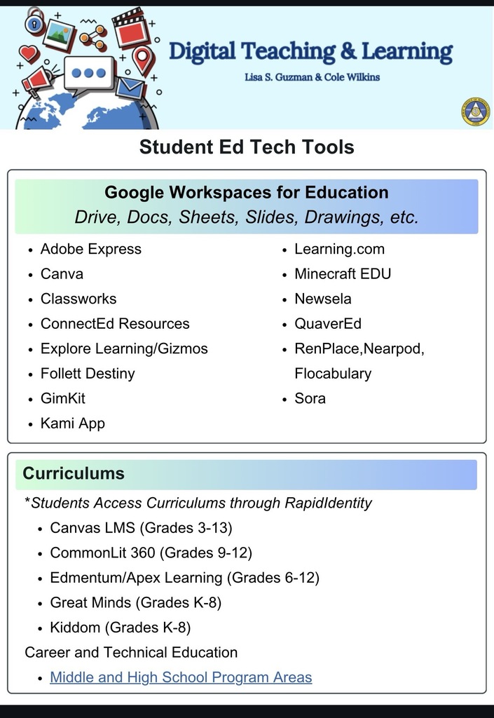 Student Ed Tech Tools