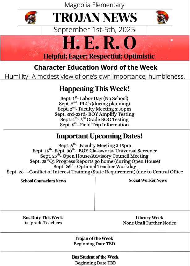 Weekly Newsletter