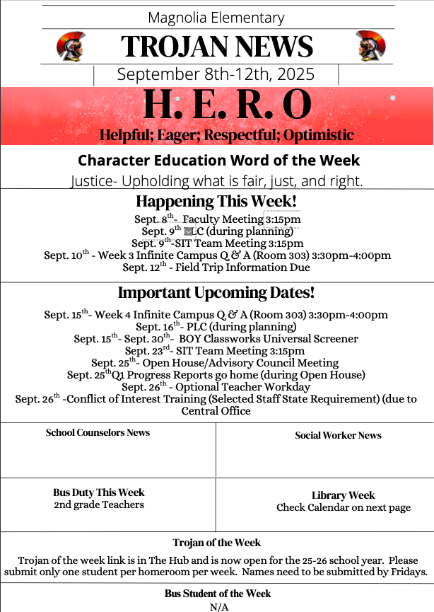 Weekly Newsletter