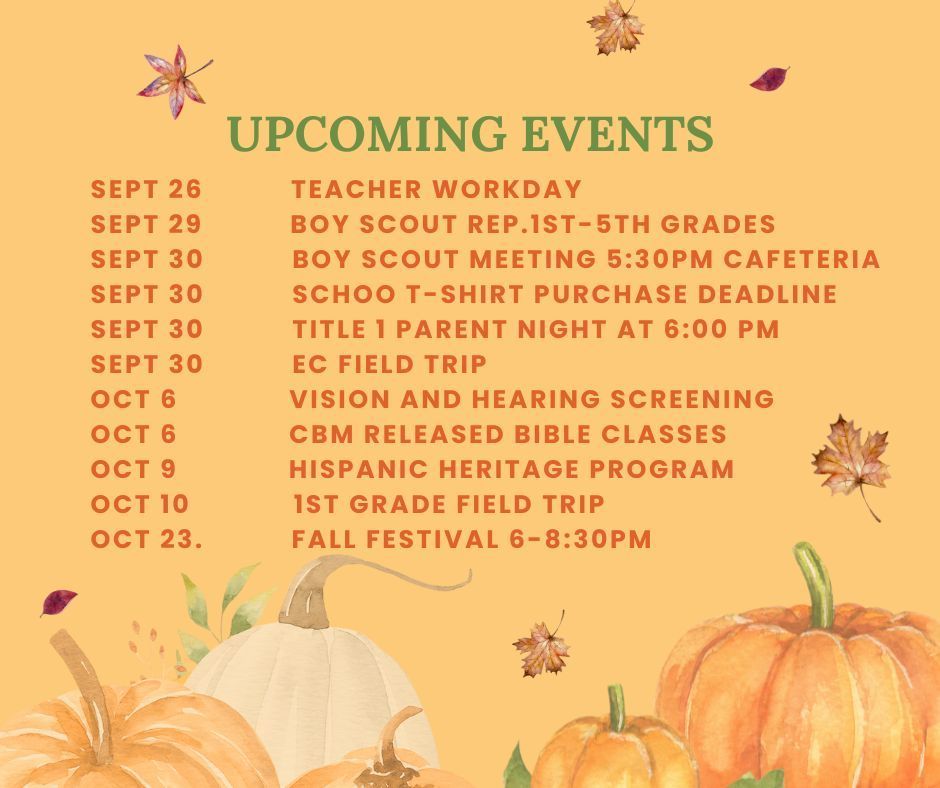 Upcoming Events