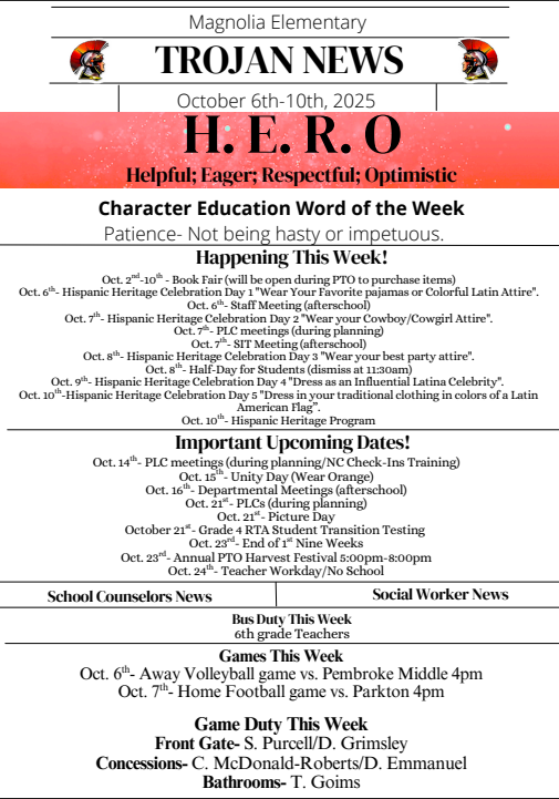 Weekly Newsletter