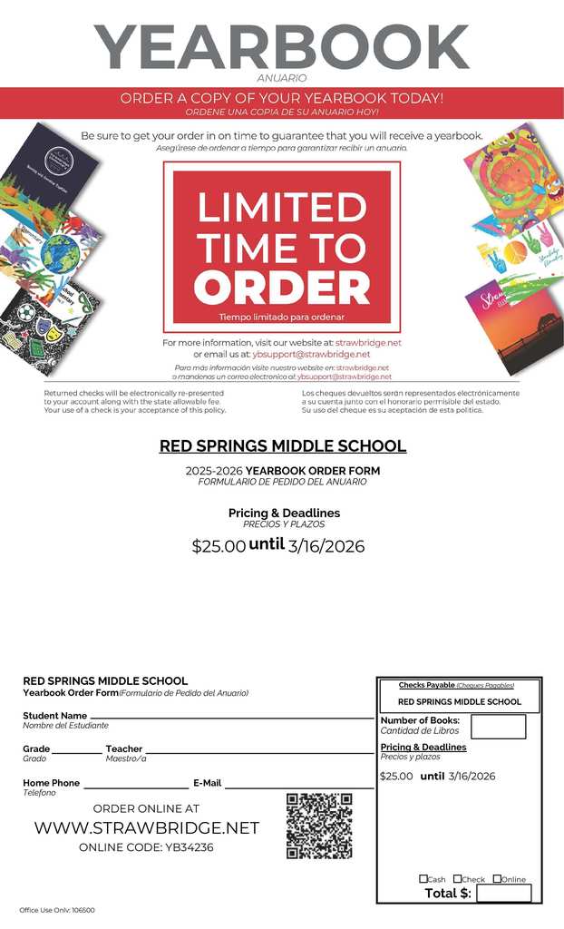 Yearbook Order Form!