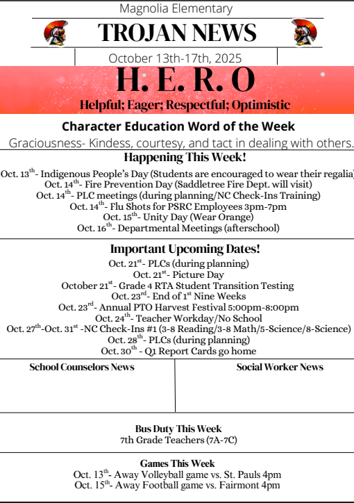 Weekly Newsletter