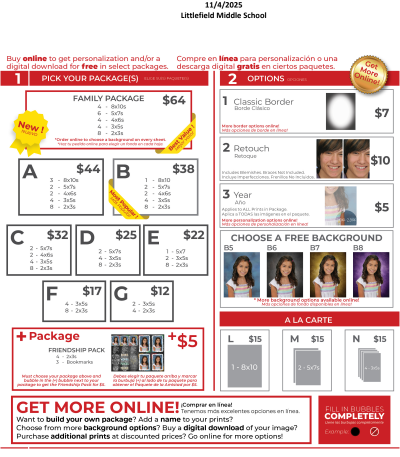 Fall picture make up day information and how to order photos.