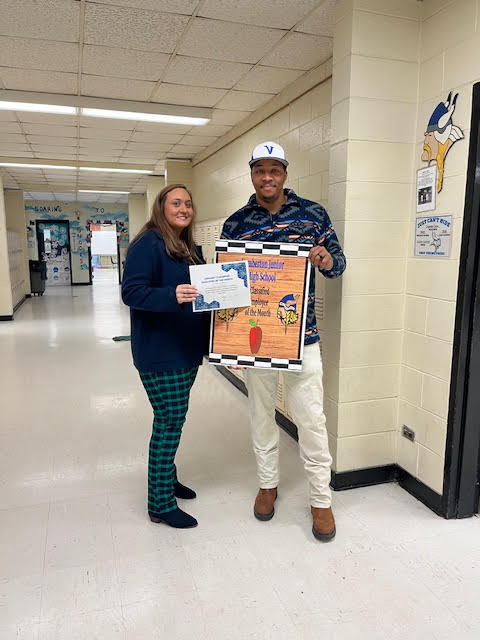 Pictured is Mr. Quentin Gore, recipient of the Classified Employee of the Month Award.