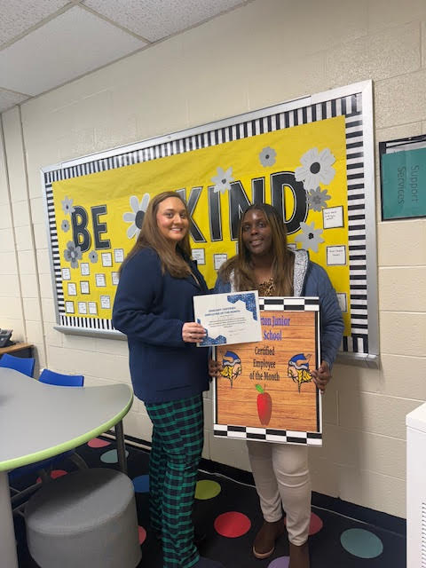 Pictured are Ms. Ericka Boykin, recipient of the Certified Employee of the Month Award