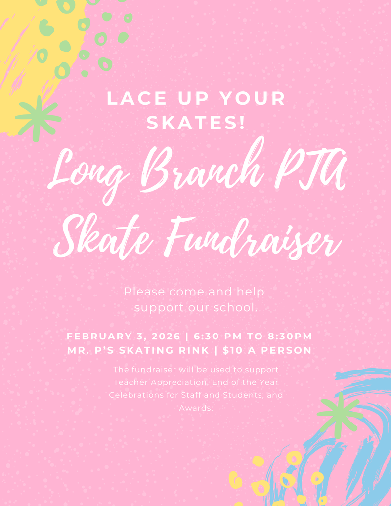 Long Branch PTA Skate Fundraiser Flyer