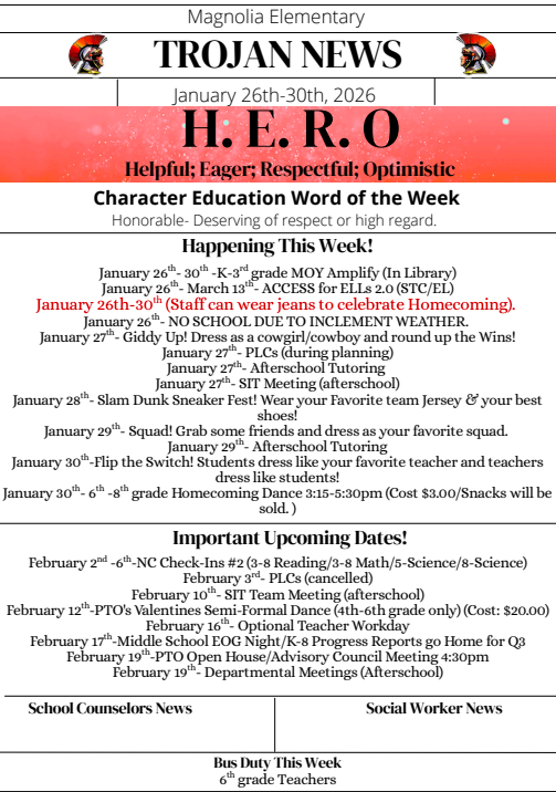 Weekly Newsletter