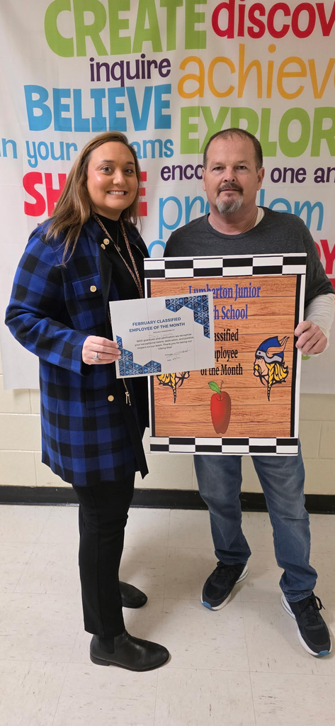 Mr. Joey Leggette, our Classified Employee of the Month