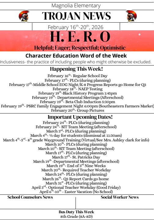 Weekly Newsletter