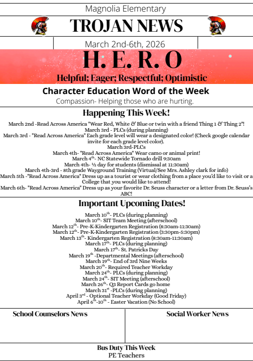 Weekly Newsletter