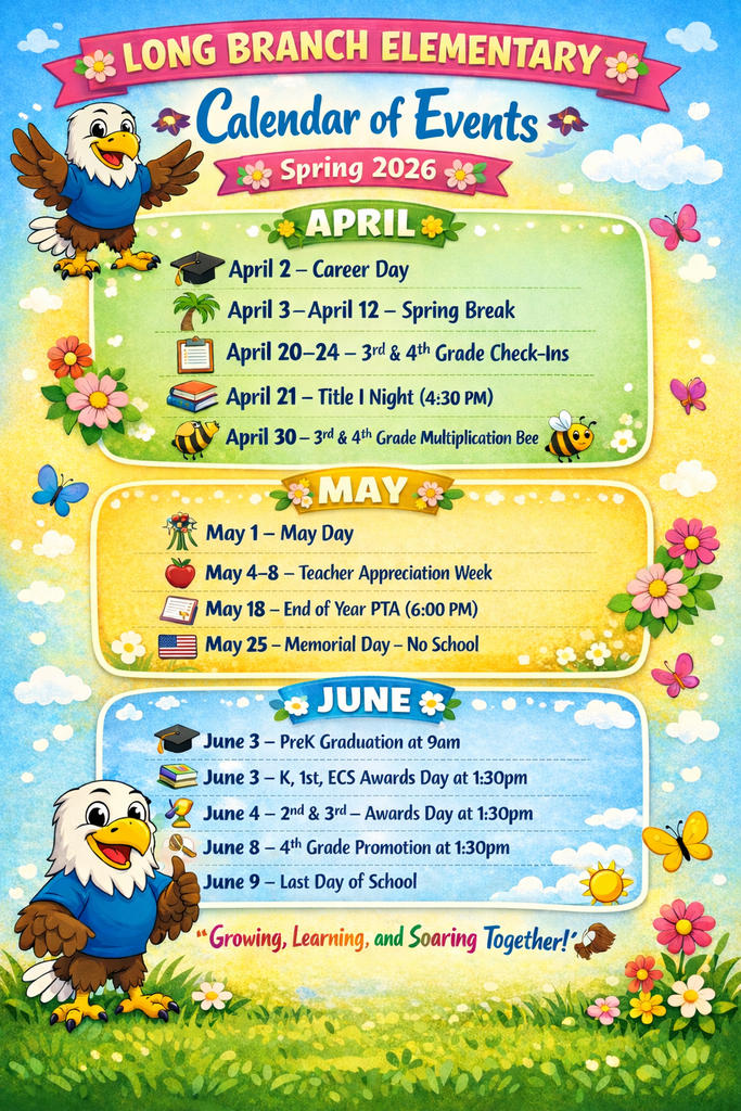 Spring Calendar of Events Flyer