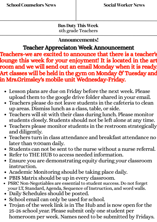 Weekly Newsletter